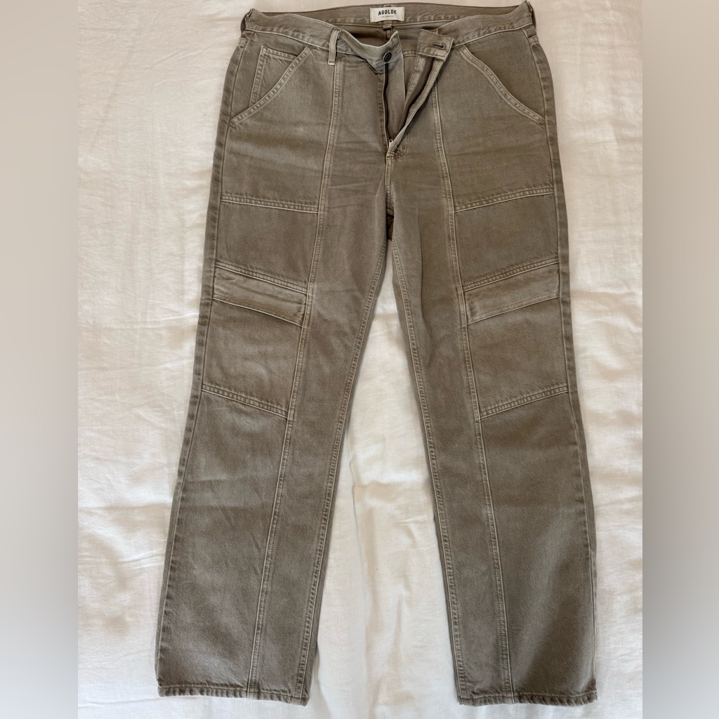 Agolde Tan Cargo Pants.